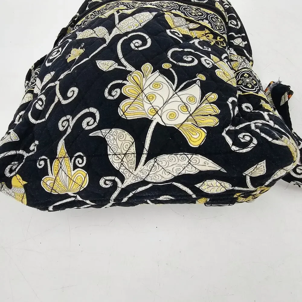 Y2K Vera Bradley Backpack Yellow Bird Floral Retired Quilted Cotton Bag Boho